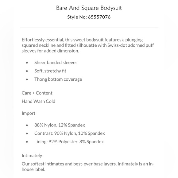 Free People Bar and Square Bodysuit - Picture 3 of 3